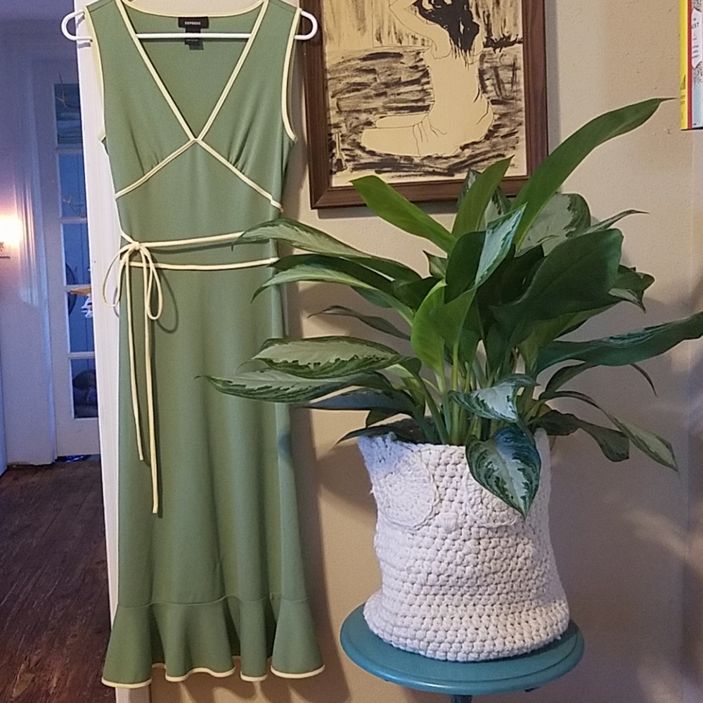 Green and Yellow Express Dress